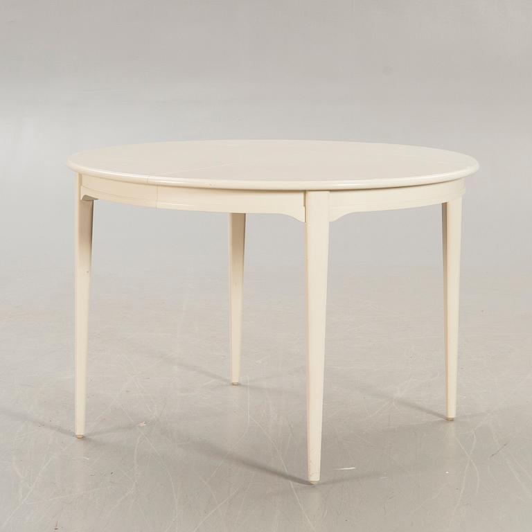 Svante Skogh, dining table plus 2 extension leaves, 4 chairs, second half of the 20th century.
