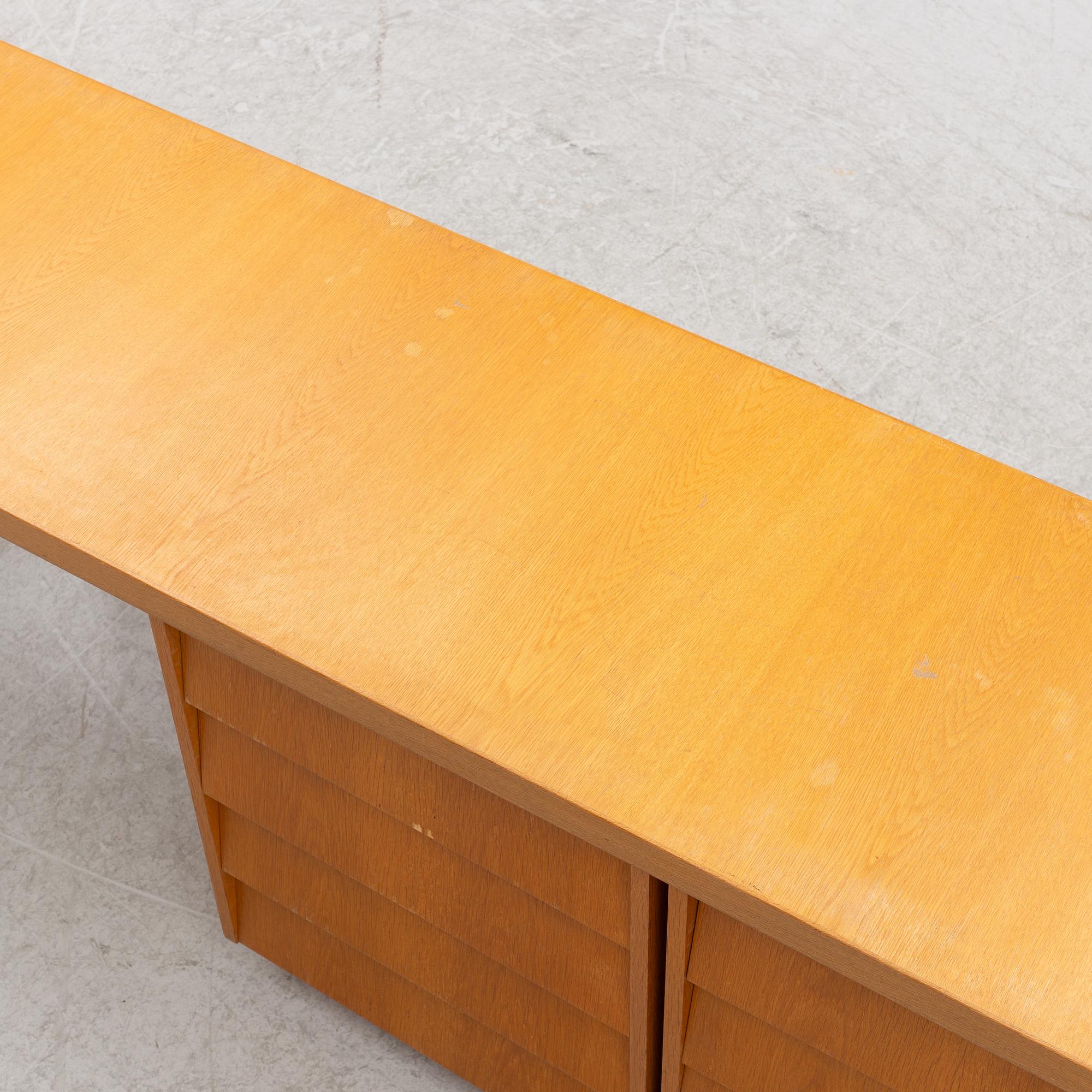 Carl Gustaf Hiort af Ornäs, desk with two drawers, HMN Huonekalu Mikko Nupponen, 1960s.