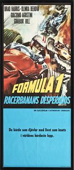 FILMAFFISCHER, 2 st, "Superfly T.N.T." och "Formula 1", 1970-tal.