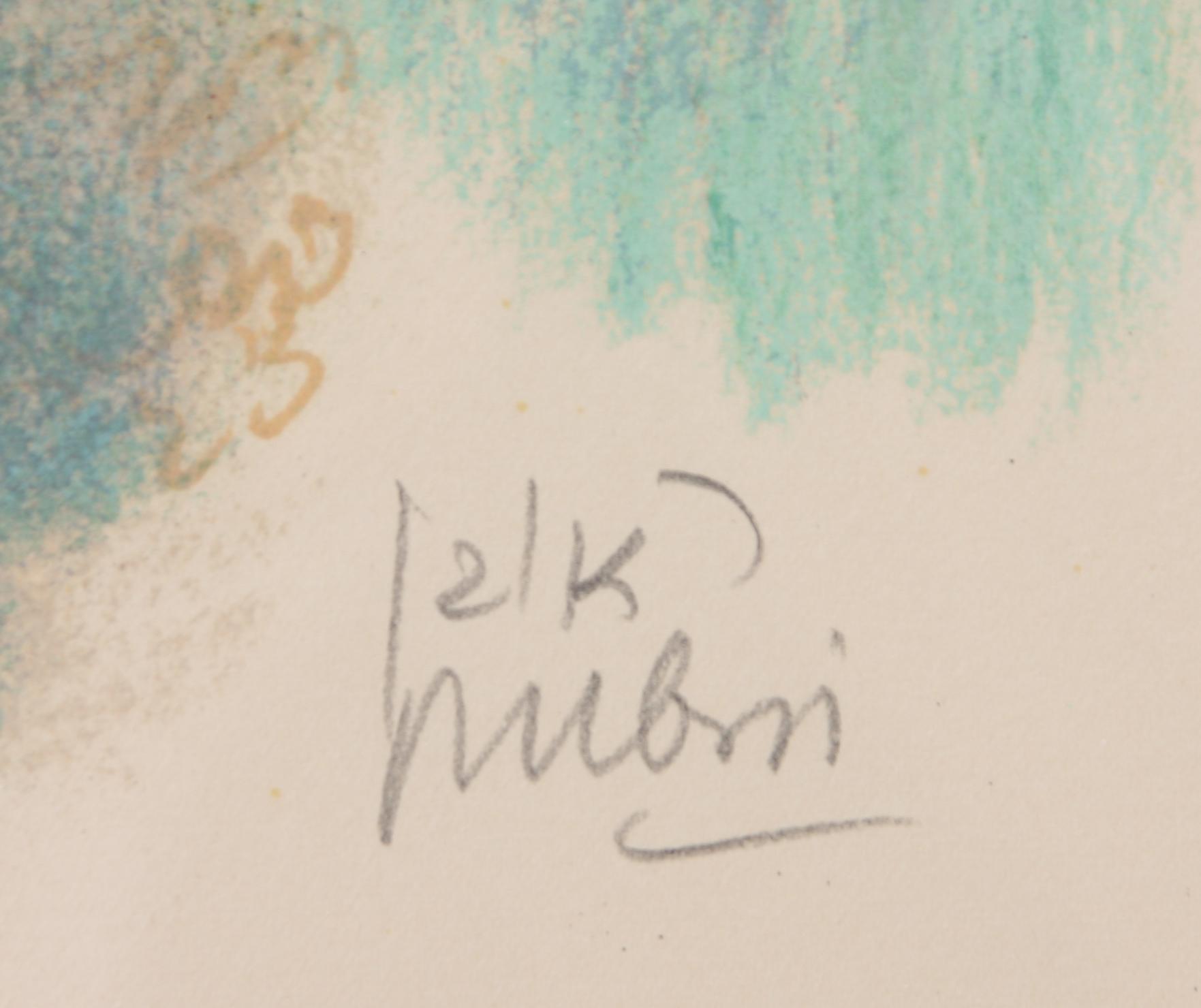 REUVEN RUBIN, färglitografier, 2 st, sign o numr 10/150.