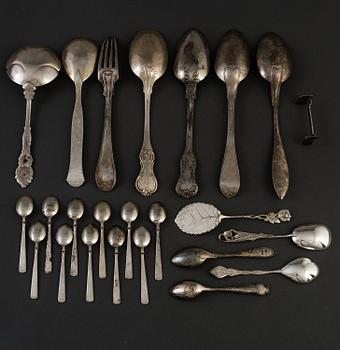 19th and 20th century silver spoons.