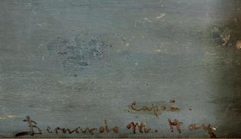 BERNARDO HAY, olja på pannå, sign.