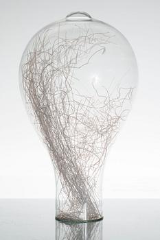 SKULPTUR, glas, Eva Englund, signerad och daterad 1972.