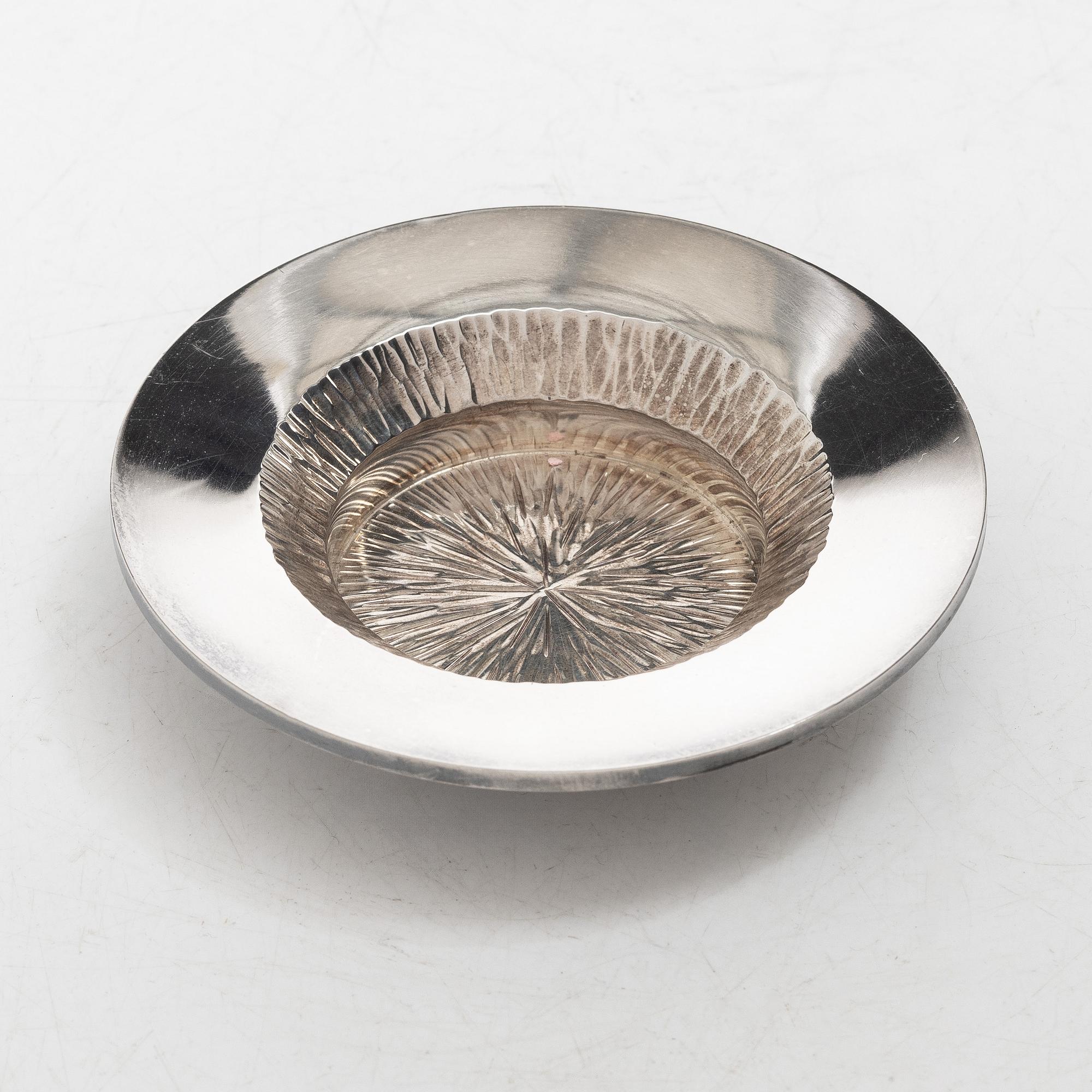 Rey Urban, Ashtray, sterling silver, Stockholm 1992.