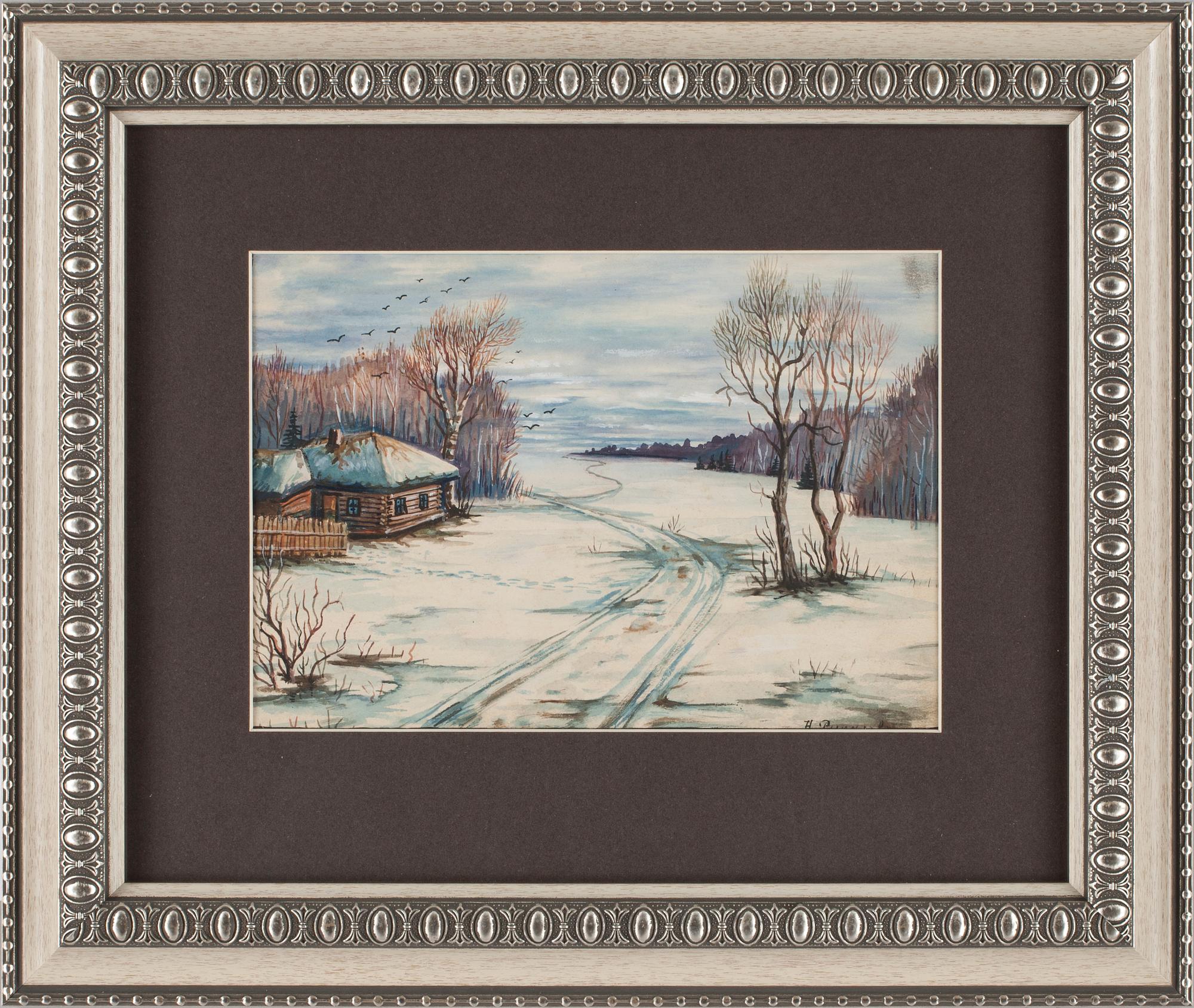 NIKOLAJ RYKALOFF, akvarell, sign.