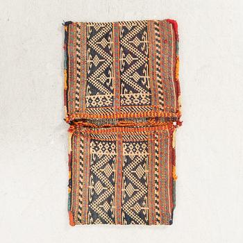 Bag Kashgai Khorjin antique approx. 68x38 cm.