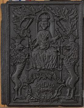 SÄTTUGNSPLATTA, gjutjärn, 1700/1800-tal.