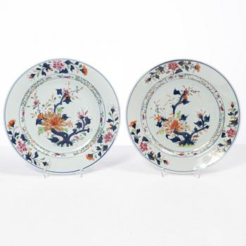 Four porcelain plates, Kina, Qianlong (1736-95).