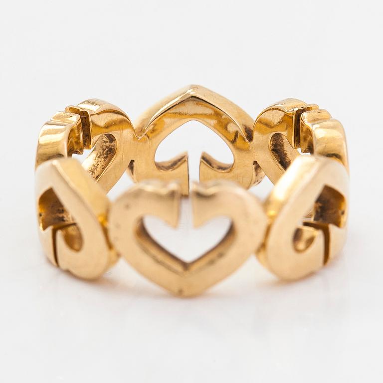 Cartier,  sormus, "C de Cartier", 18K kultaa ja timantteja.