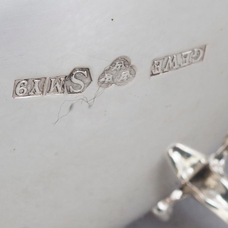 Four piece silver coffee service by GEWE, Malmö 1973-74.