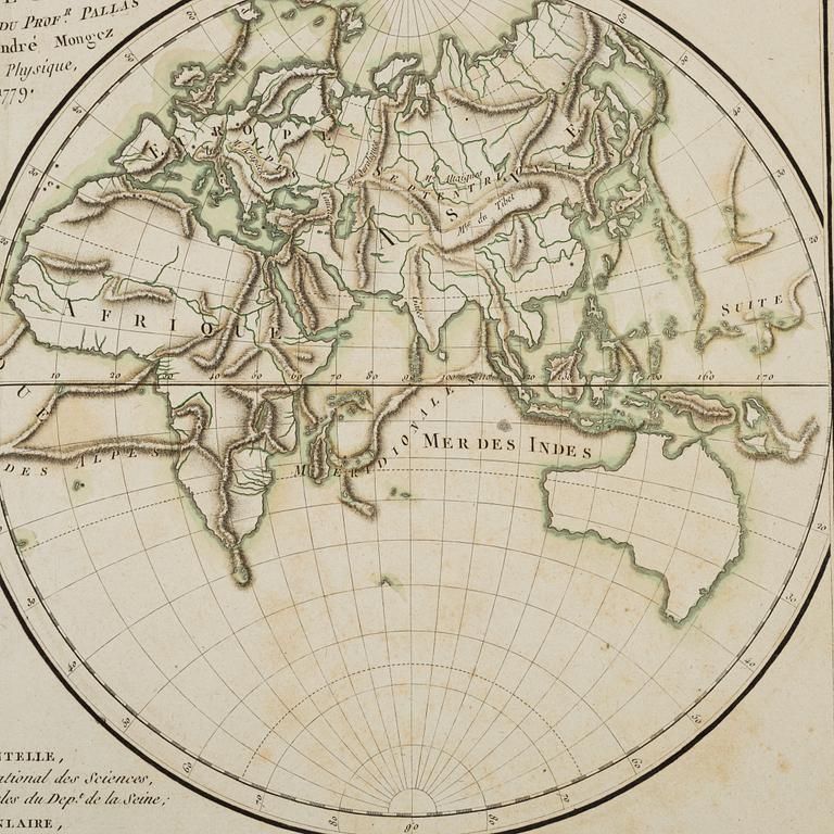 A hand coloured map, P.G. Chanlaire & E. Mentelle, France, 1779.