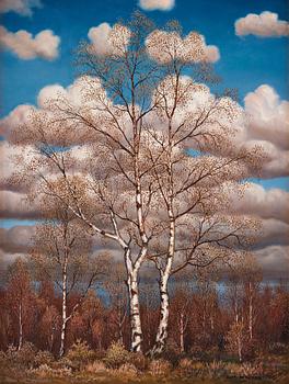 503. Oskar Bergman, Birch trees in spring.