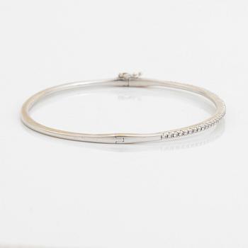 Brilliant cut diamond bangle.