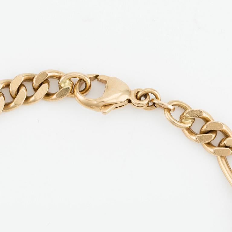 Armband, 18K guld, figarolänk.