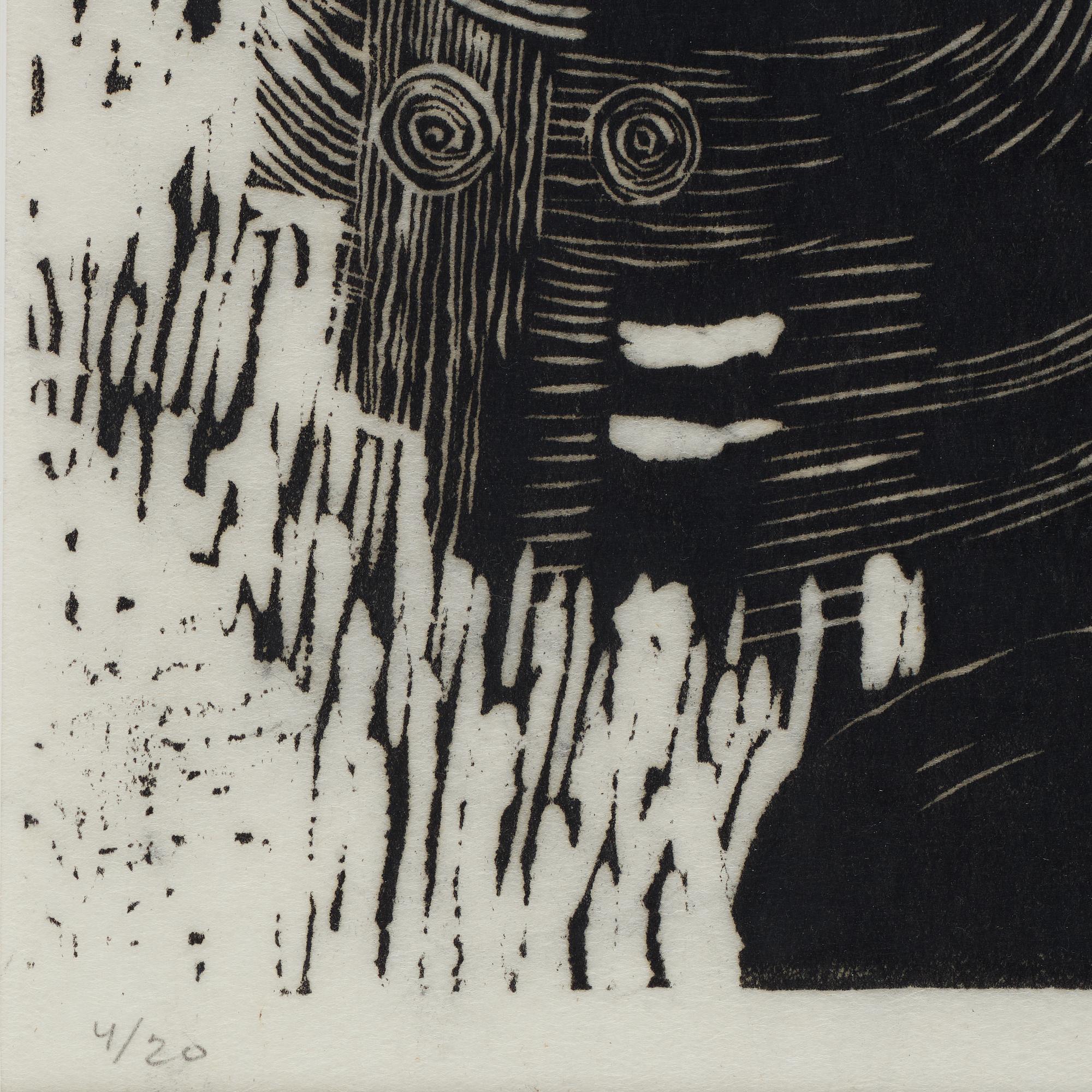 Philip von Schantz, linocut. Signed and dated -59. Numbered 4/20.