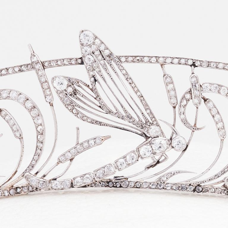 Tiara, Boucheron, 1909, platina med diamanter, signerad Boucheron Paris.