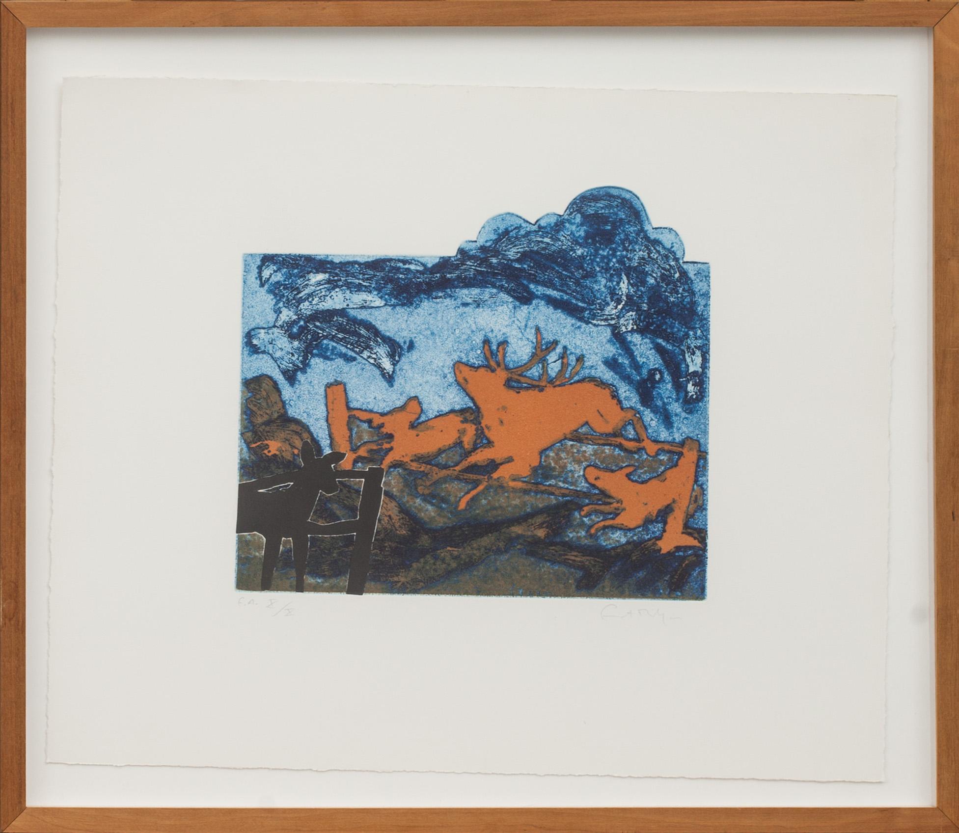 ERNST BILLGREN, färgetsning, signerad E.A och numrerad X/X.