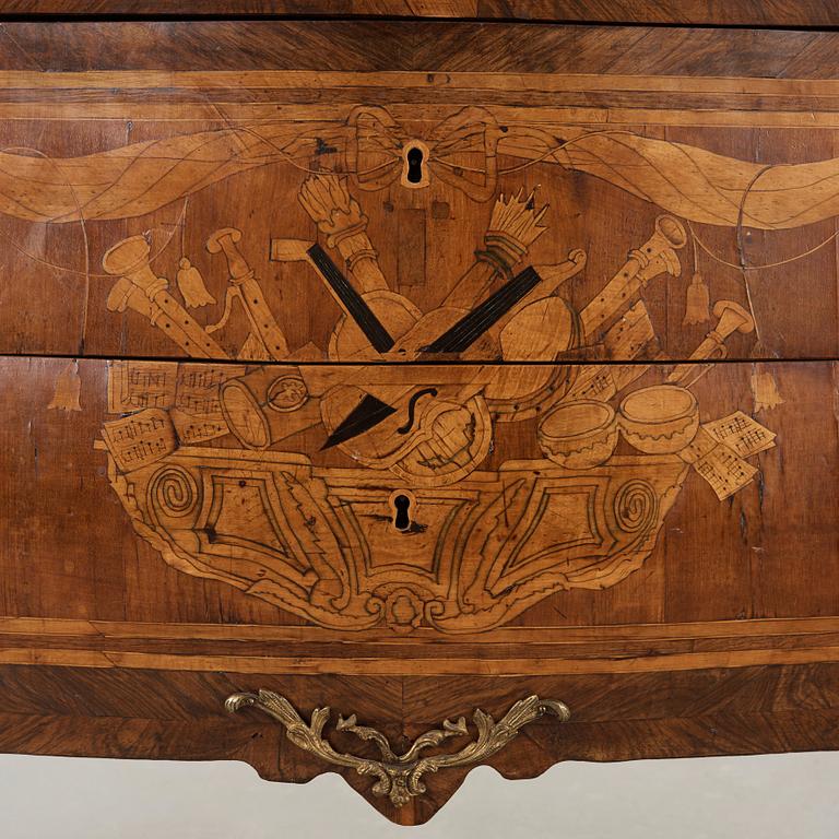 A Louis XV 18th century commode in the manner of Jacques Bircklé, master in Paris 1764.