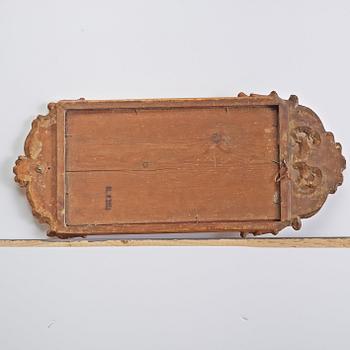 SPEGELLAMPETTER, för ett ljus, ett par snarlika, av Nils Meunier (mästare i Stockholm 1754-97). Rokoko.