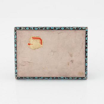 Ask, låghaltigt silver, sydostasien, 1900-tal samt dosa, emalj, persisk, 1900-talets andra hälft.