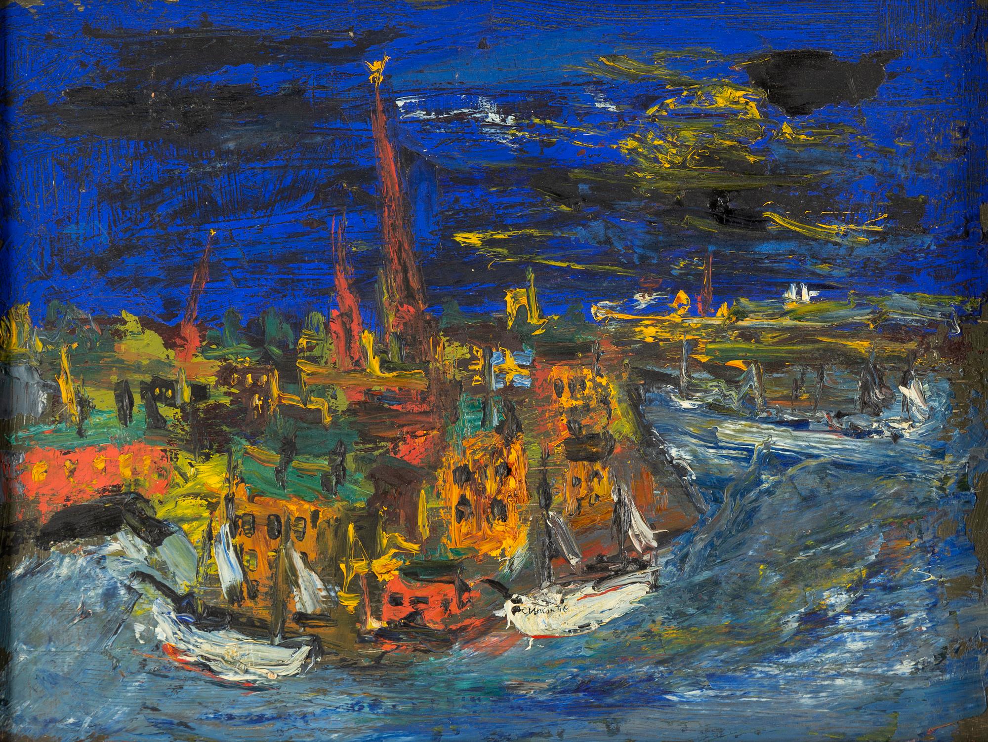 Christer Strömholm, oil on panel, signed and dated -43 verso.