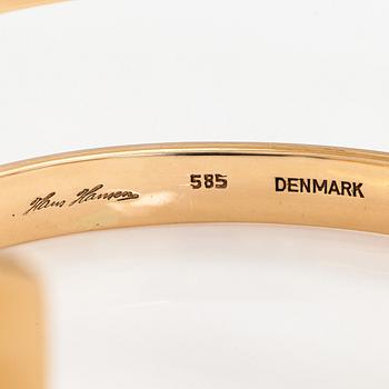 Hans Hansen, bangle, 14K gold, Denmark.