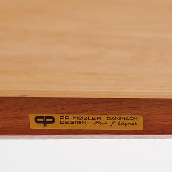 Hans J. Wegner, a model PP305 teak desk, PP Møbler, Denmark 1970s.