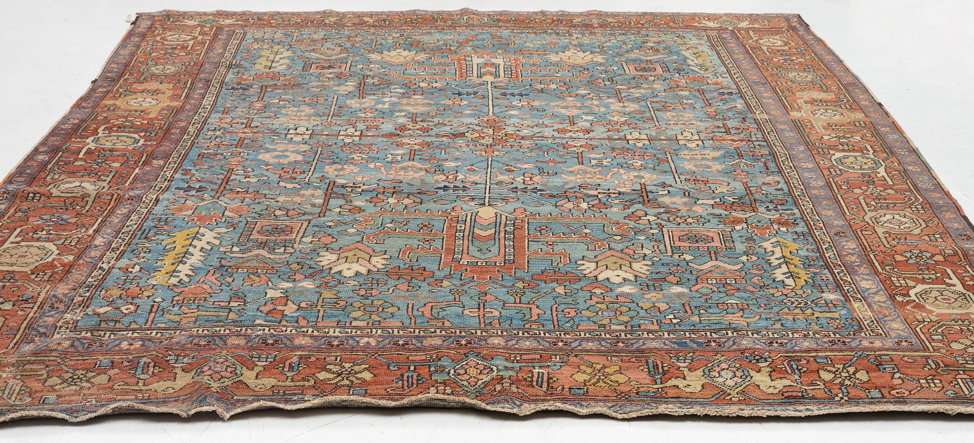 Carpet, Heris, approx. 355 x 290 cm.