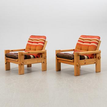 Yngve Ekström, armchairs a pair "Dymling" for Swedese 1970s.