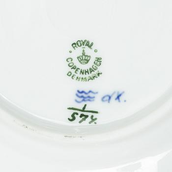Royal Copenhagen, coffee service, 46 pieces, “Musselmalet Halvblonde”, Denmark.