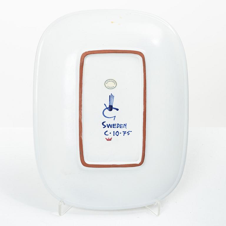 Stig Lindberg, Dish, 2+1, faience, Gustavsberg studio.