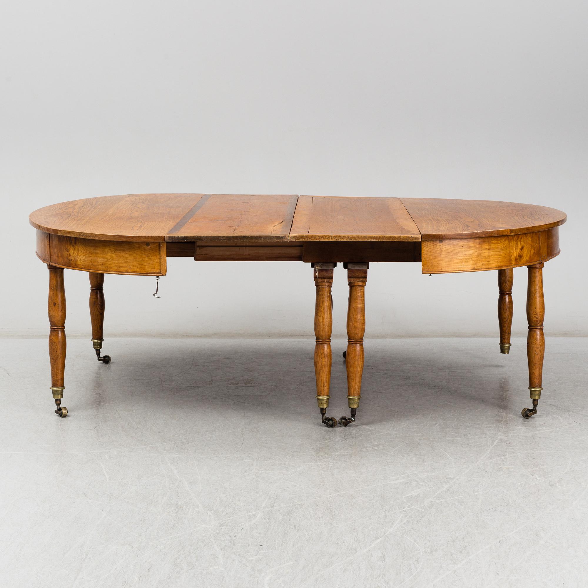 A Swedish mid 19th century dinner table.