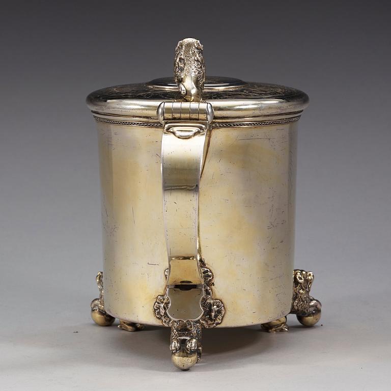 A Swedish 18th century siver-gilt tankard, marks of Conrad Gadd, Kristianstad 1748.