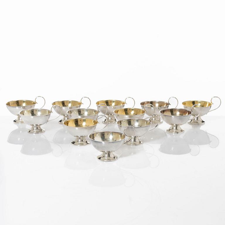 Twelve Swedish silver punch mugs, mark of Ceson Guldvaru AB, Gothenburg, some 1963.