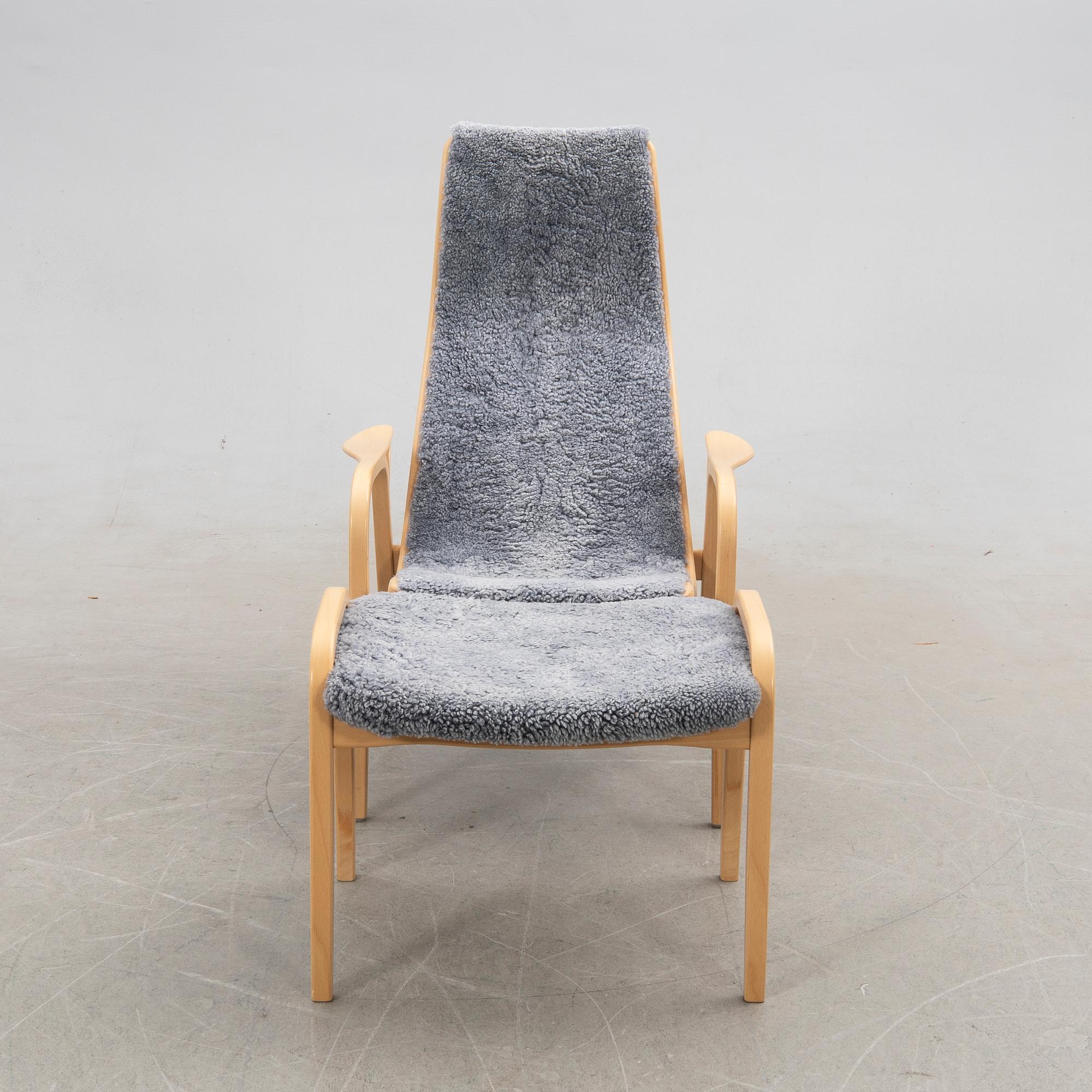 Yngve Ekström, Armchair with footstool, "Lamino", Swedese.