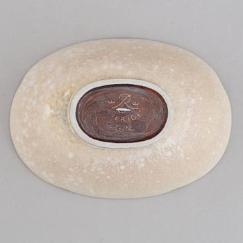 Gunnar Nylund, a set of 2 double" stoneware pots, model UB and a bowl, Rörstrand, Sweden 1940's.