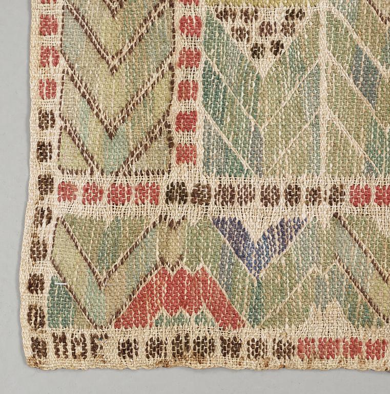 DRAPE. "Rågen". Flat weave. 196 x 110,5 cm. Signed MMF.