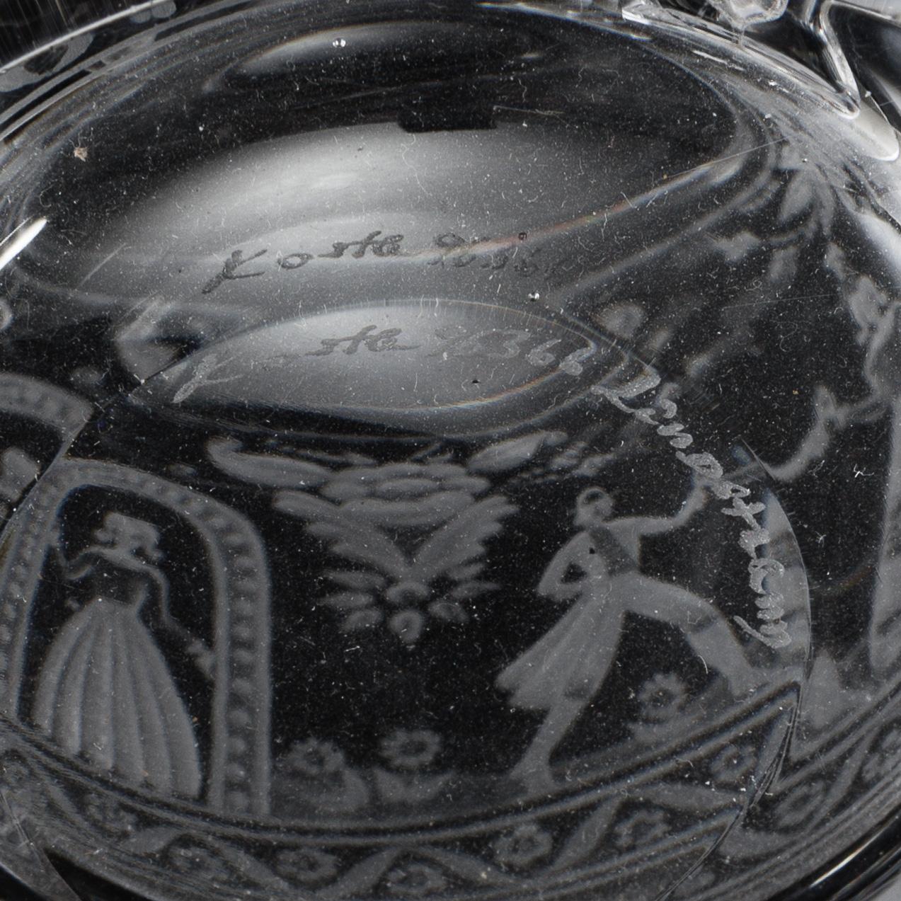 VICKE LINDSTRAND, three vodka glasses and two beer glasses, 'Dalecarlia' from Kosta.