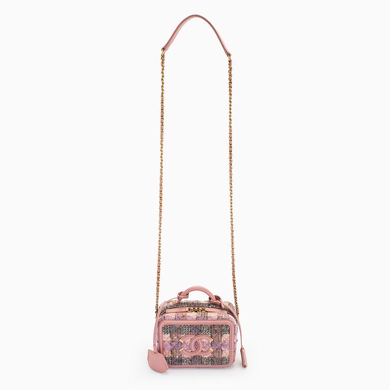 Chanel, a "Small Tweed Filigree Vanity Case" bag, 2019.