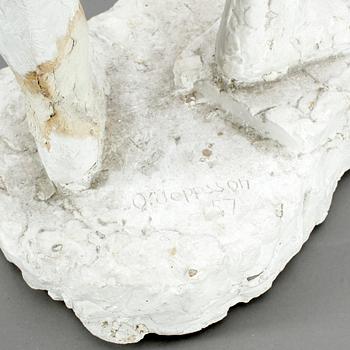 OKÄND KONSTNÄR, gips, signerad, daterad -57.