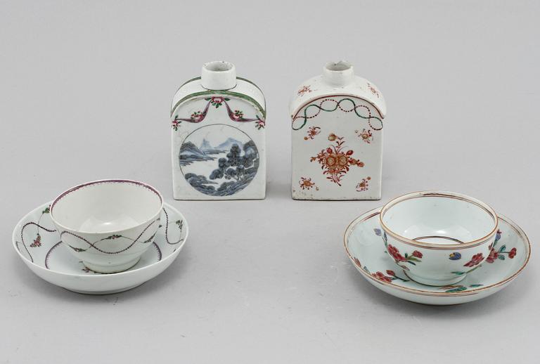 PARTI PORSLIN, 11 delar, Kina, 1700-tal.