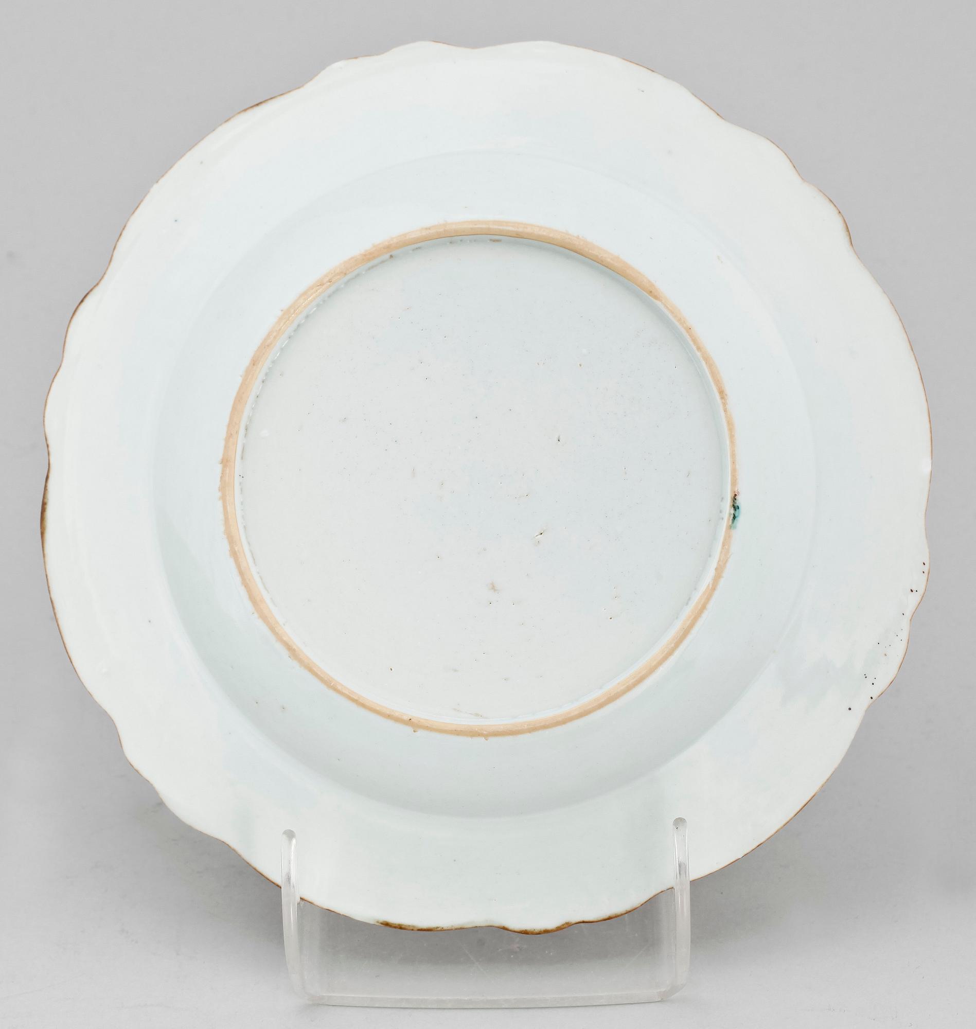 TALLRIK, porslin, Kina, Qianlong, 1700-tal.