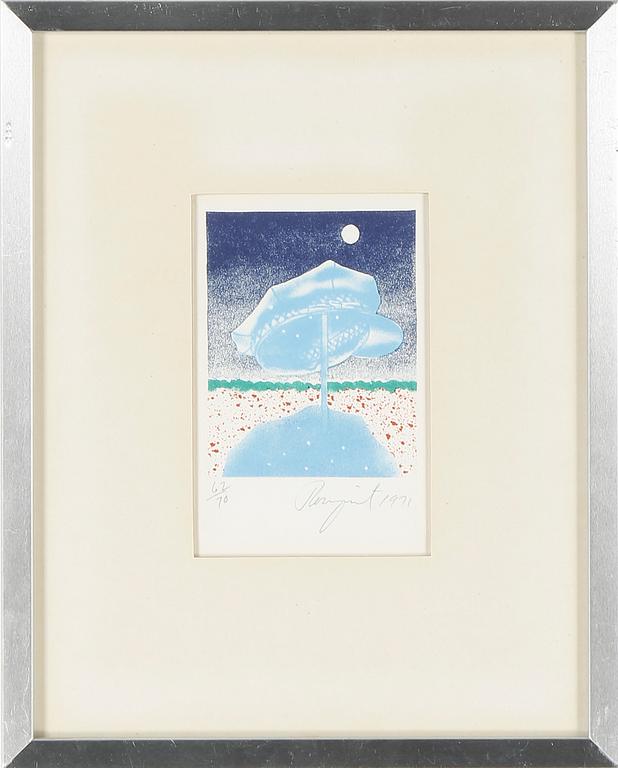 JAMES ROSENQUIST, färglitografi, signerad, numrerad 62/70 och daterad 1971.