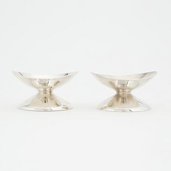 Hans Hansen, ljusstakar ett par, sterlingsilver, Danmark 1950-60-tal.