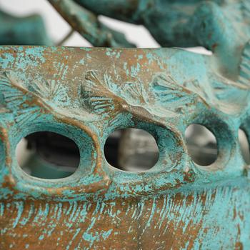 Emy Wahlström, an Art Nouveau chandelier model "5024", Arvid Böhlmarks Lampfabrik, Stockholm, 1910s.
