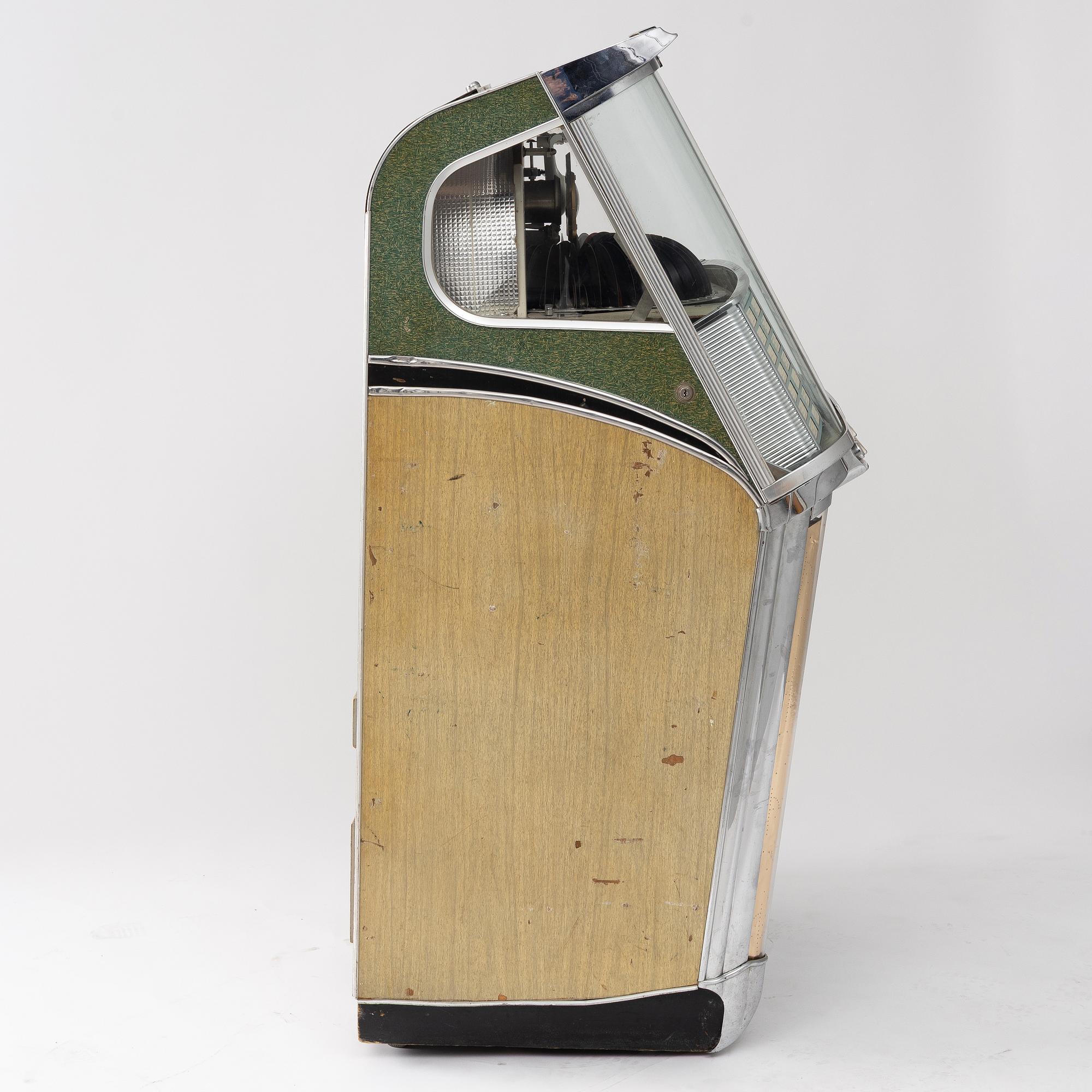 Jukebox, Wurlitzer, modell 2104, Rudolph Wurlitzer Company, North Tonawanda, New York, USA, 1957.