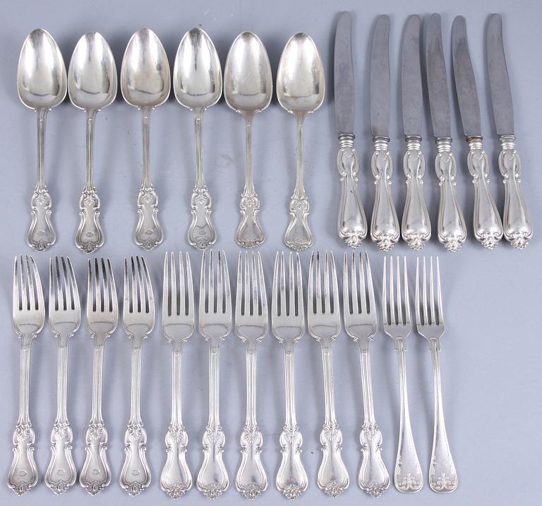 BESTICKSERVIS, 24 delar, silver.