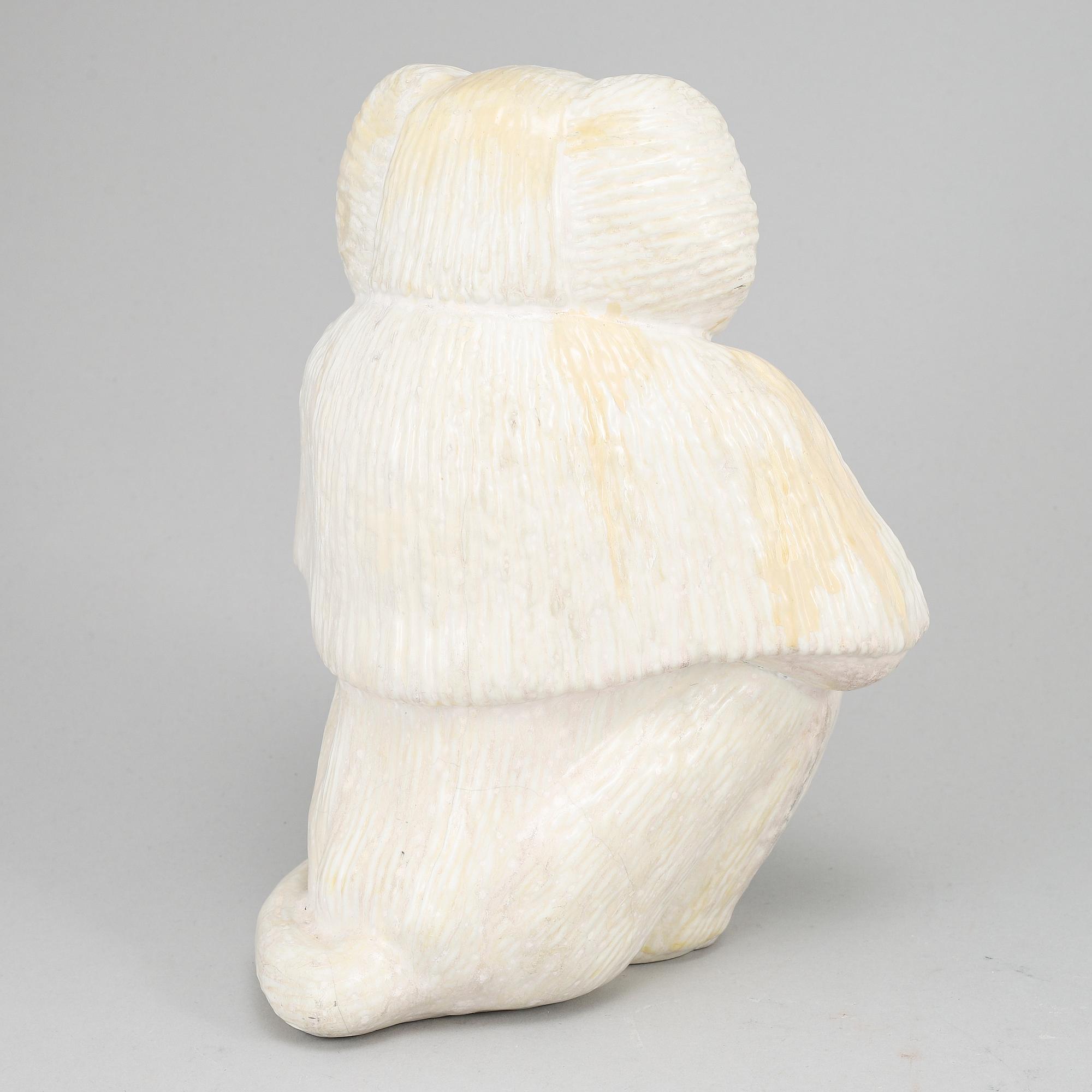 GUNNAR NYLUND, a stoneware sculpture of a monkey, Rörstrand mid 20th century.