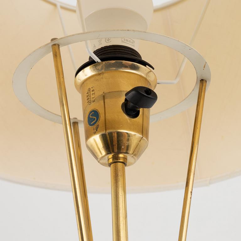 A brass table lamp from ASEA, mid 20th century.