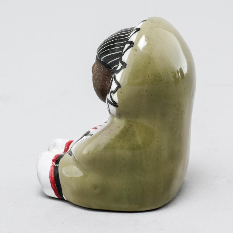 Eight stoneware figurines by Uppsala-Ekeby, from the latter half of the 20th century.
